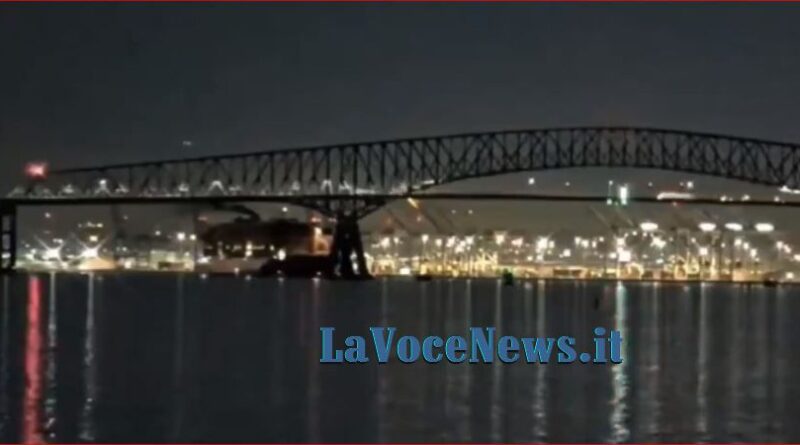 Tragedia a Baltimora: crollo del ponte Francis Scott Key investito da una nave cargo
